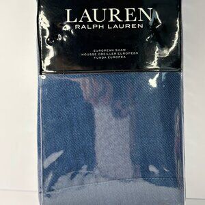 Lauren Ralph Lauren Gavin Euro Sham – Indigo Blue Linen – NWT $170 MSRP